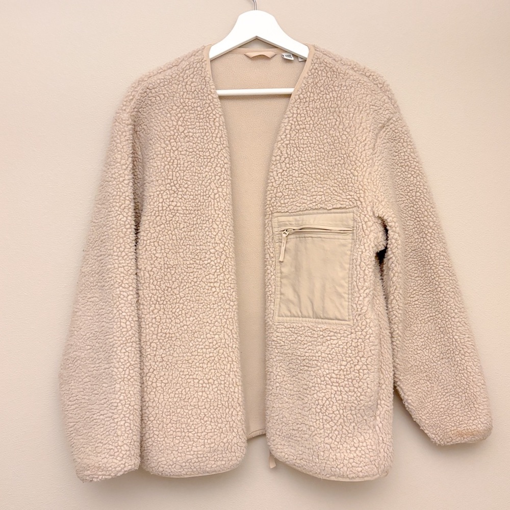 Cozy Women's Cream Sherpa Fleece Jacket